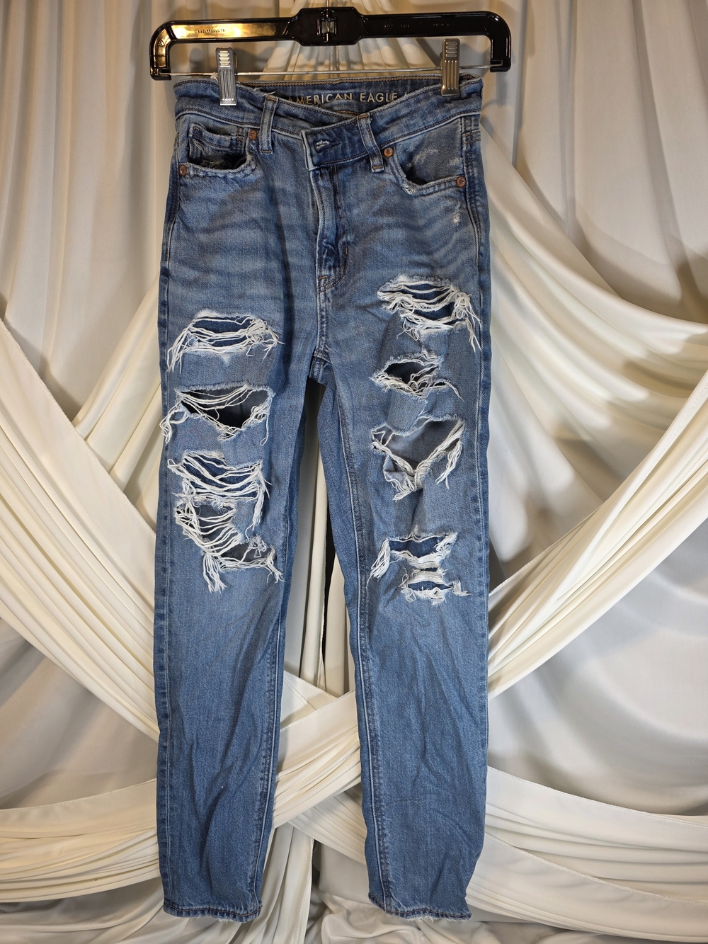 American Eagle Outfitters Distressed Light Blue Kids' Jeans